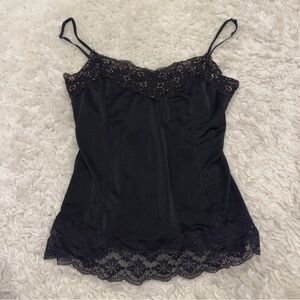 The Limited Black Camisole with Lace Detail